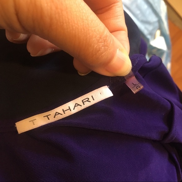NWT Tahari Deep Purple Long Dress - Picture 10 of 12